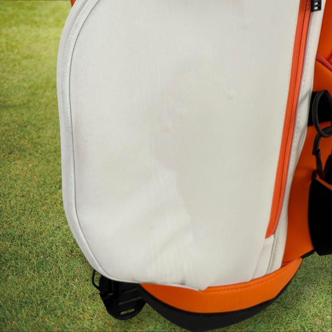 WAAC ワック　キャディバッグ　3点ショルダー　スタンド式　軽量　白