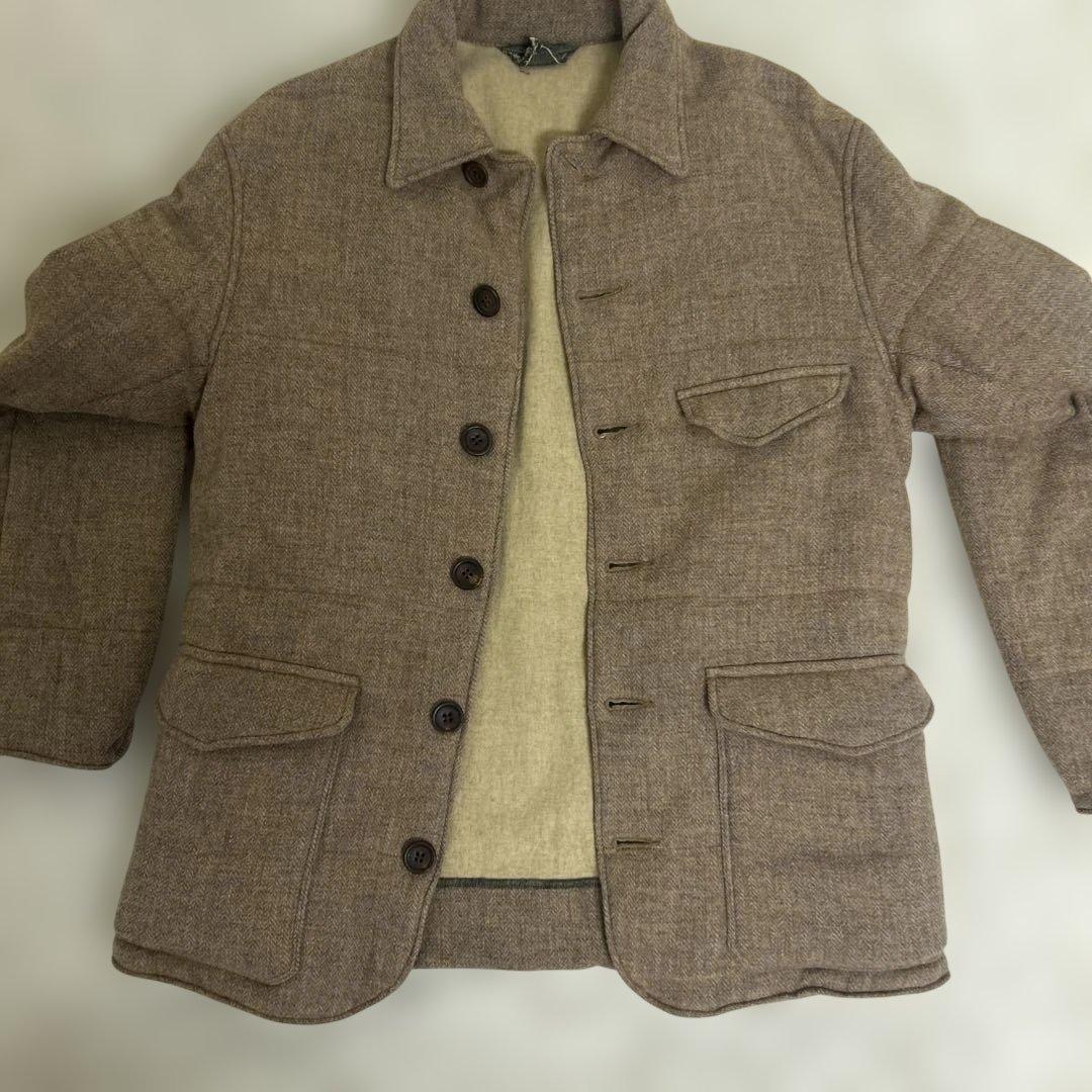 【極美品】45rpm ブラウン ヘリンボーンジャケット サイズ4 中綿