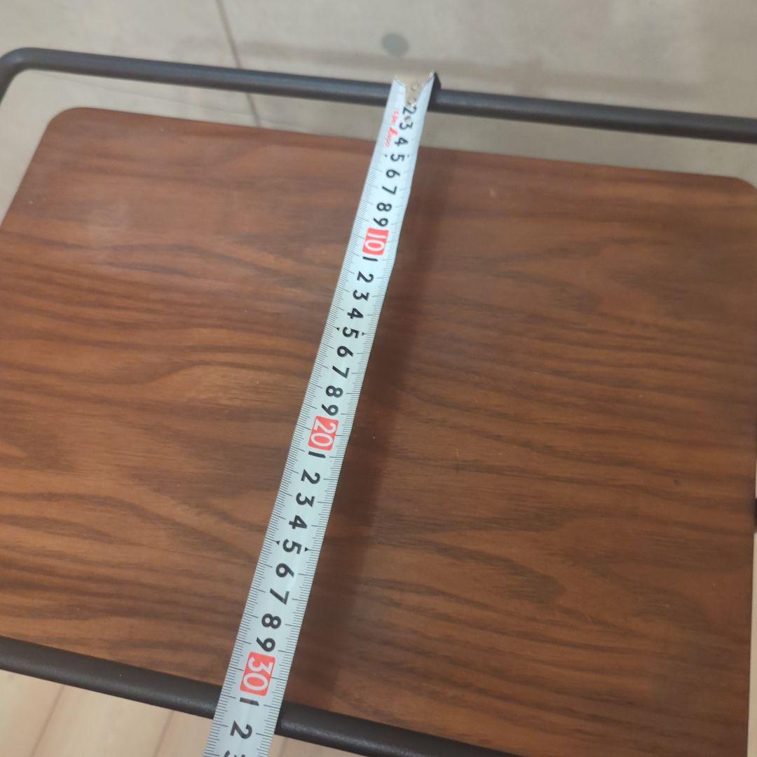 LOWYA ブラウン木製3段キッチンワゴン