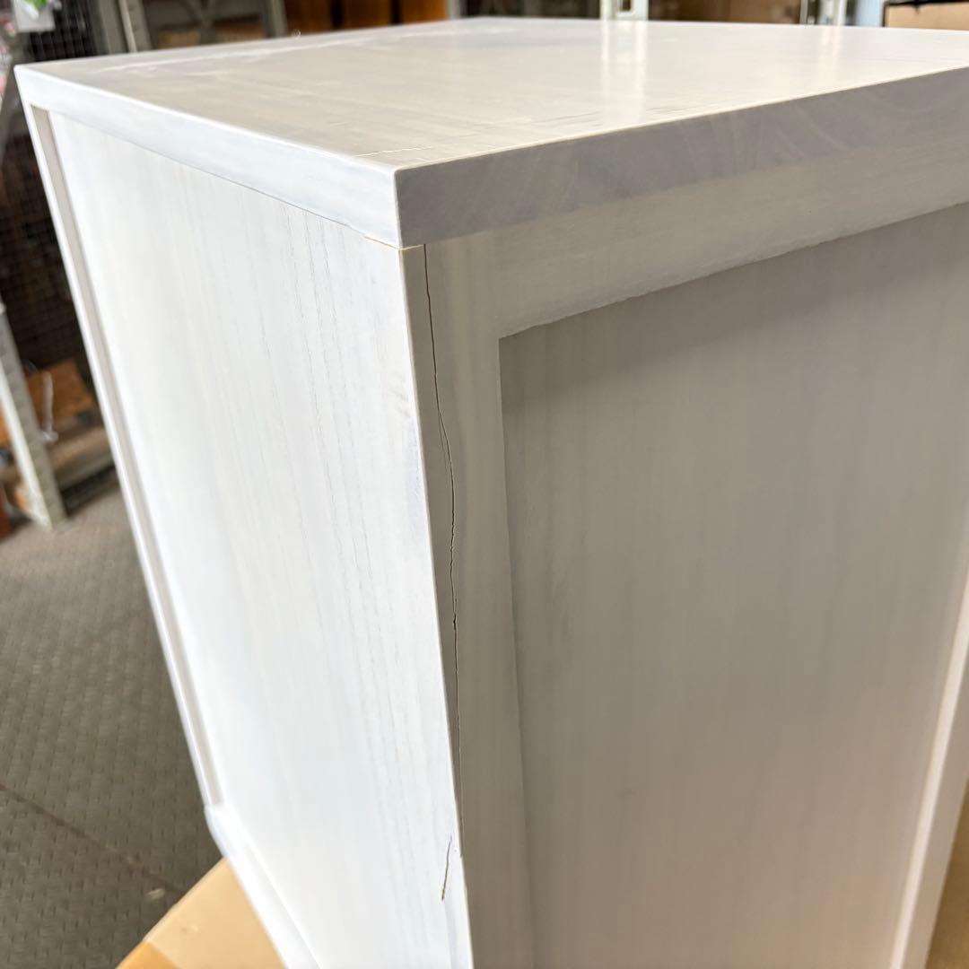 訳あり品！【133】木製多引き出し桐チェストタンスDホワイト48㎝×65㎝収納