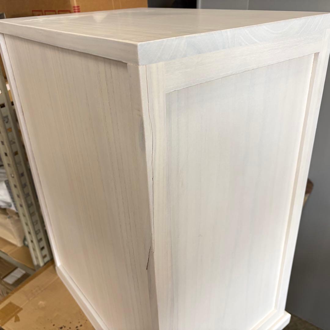 訳あり品！【133】木製多引き出し桐チェストタンスDホワイト48㎝×65㎝収納