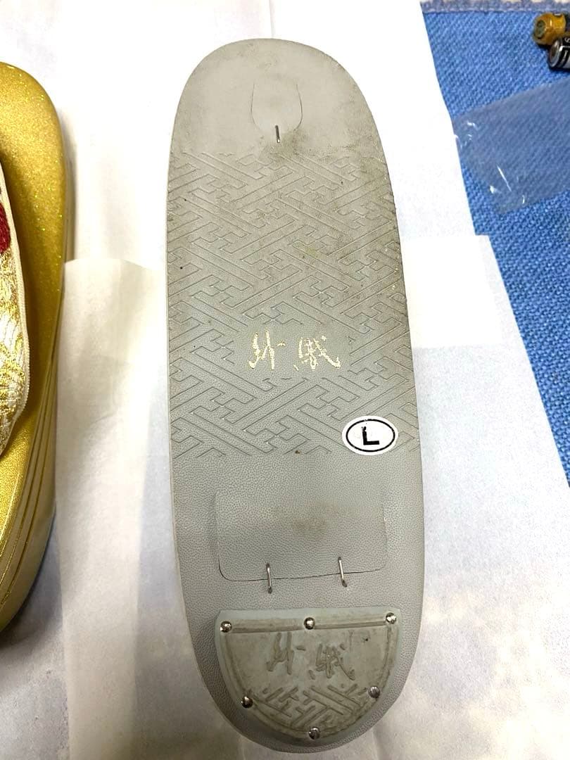 【美品】振袖用 草履バッグセット 成人式 結婚式 卒業式 フリーサイズ 紗織