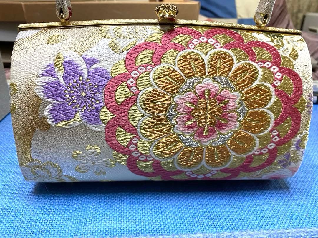 【美品】振袖用 草履バッグセット 成人式 結婚式 卒業式 フリーサイズ 紗織