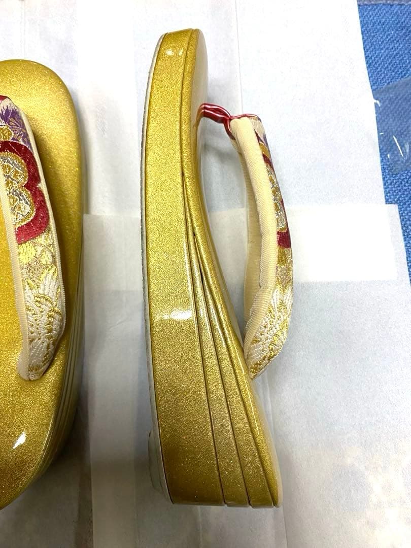 【美品】振袖用 草履バッグセット 成人式 結婚式 卒業式 フリーサイズ 紗織