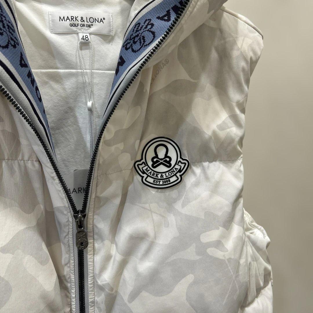 MARK & LONA ダウンベスト 48 ホワイトカモ