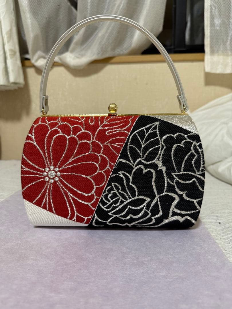 M*e様 草履とバラ模様バッグのセットフォーマル