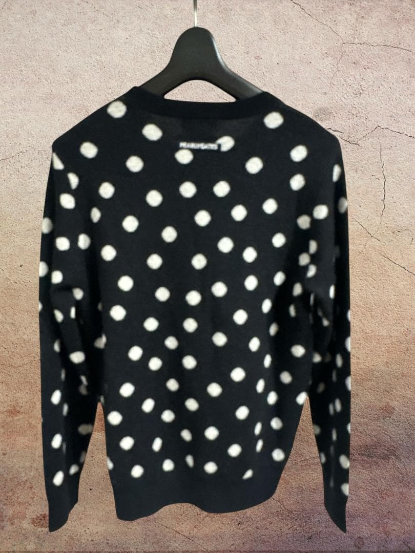 パーリーゲイツ　14Gダブルジャガードカシミヤ混クルーネックニット サイズ0