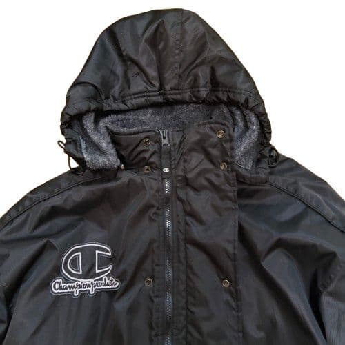 美品 Champion ベンチコート 2way　フード ボア サッカー 野球