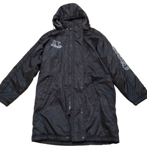 美品 Champion ベンチコート 2way　フード ボア サッカー 野球