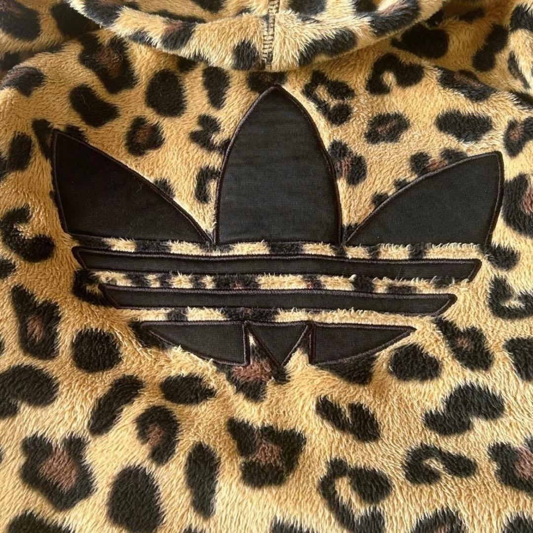 adidas 櫻井翔着用 ボアパーカー ヒョウ柄 フルジップ 廃盤 S