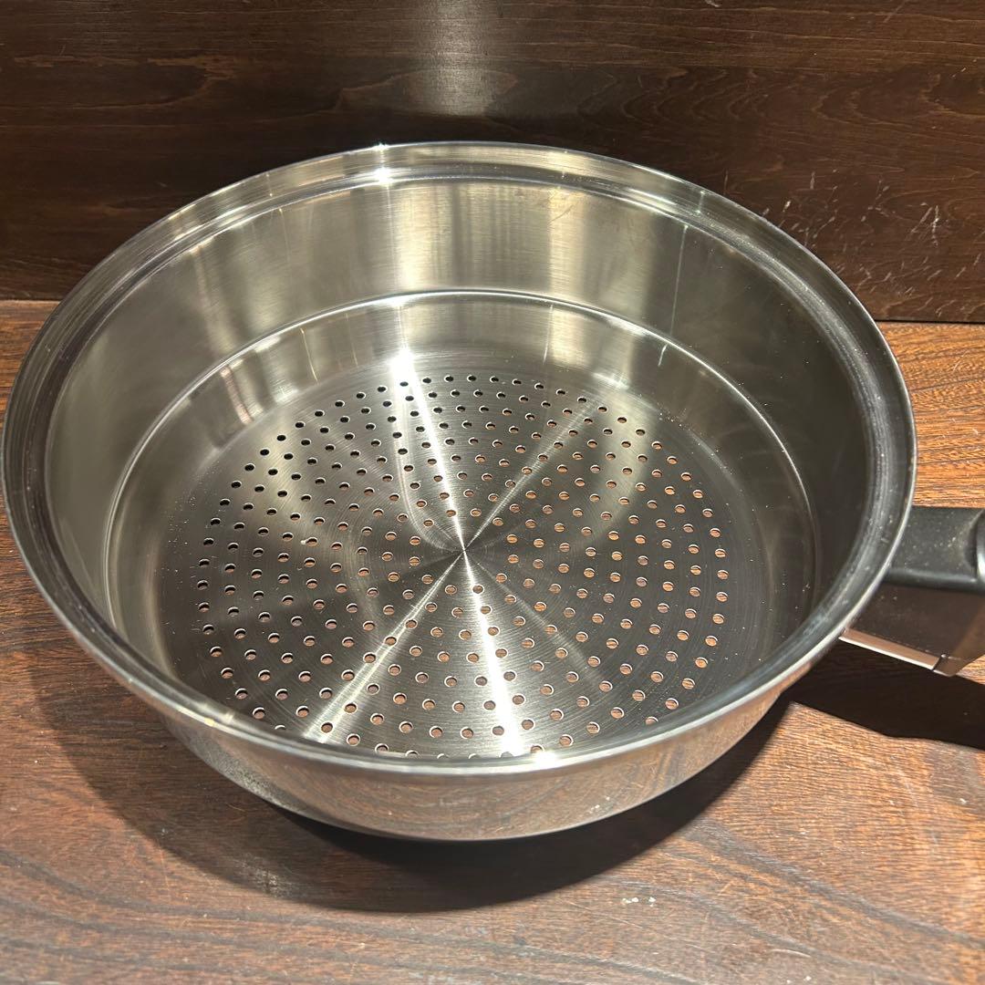 ☆未使用保管品☆ INKOR 片手鍋　スチーマー　ドーム蓋　高級ステンレス製