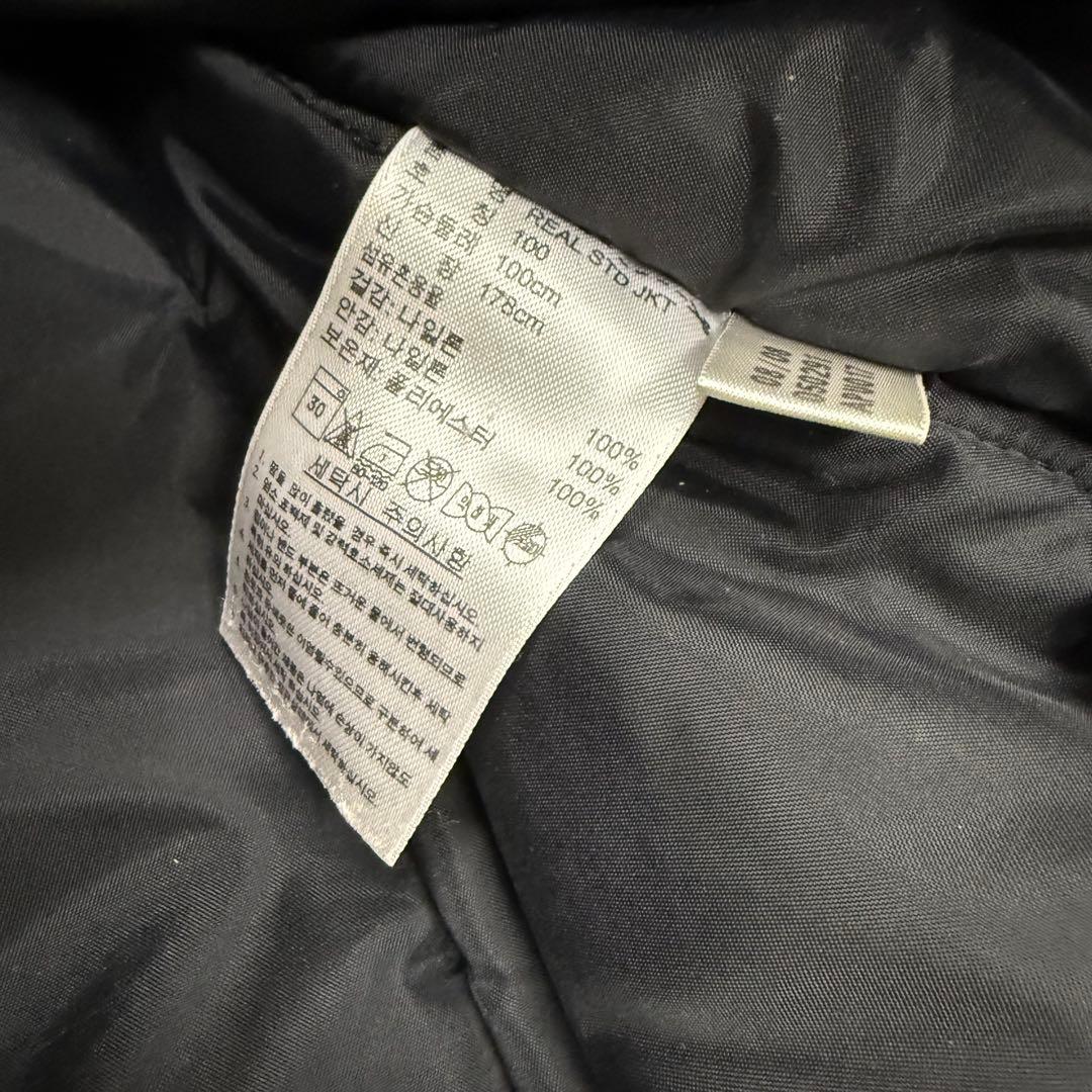 ま*ぬ様 adidas Real Madrid ダウンジャケット 古着 黒 Lサ