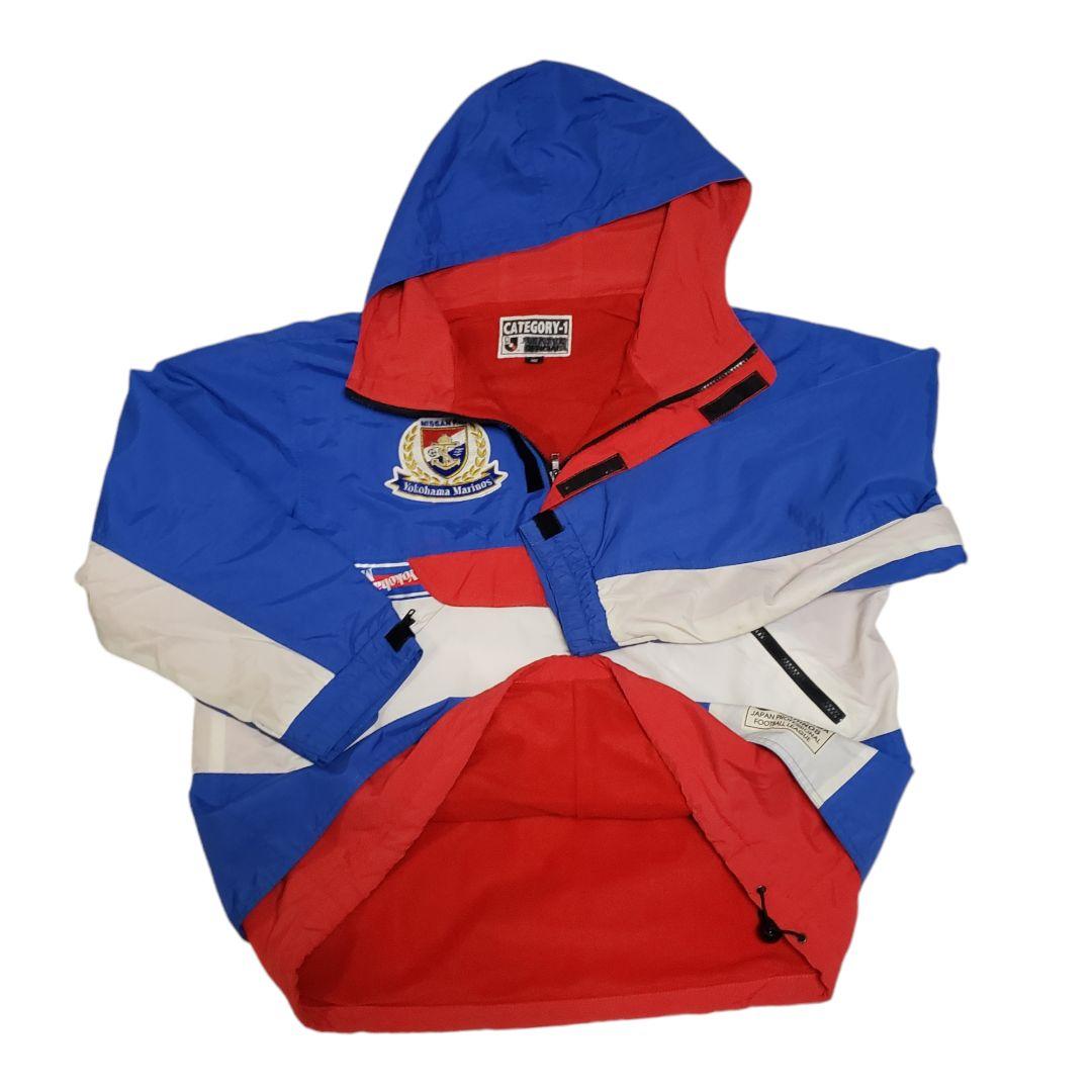 横浜マリノス　ハーフジップパーカー　ジャンパー　レア　ワッペンエンブレム刺繍