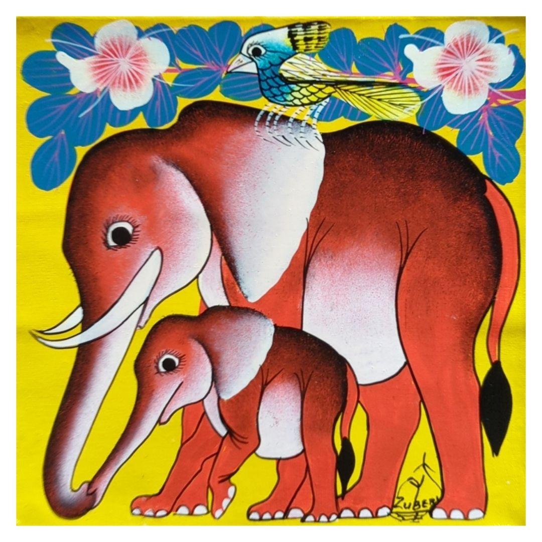 『 Tembo family 』by Zuberi 20*20cm