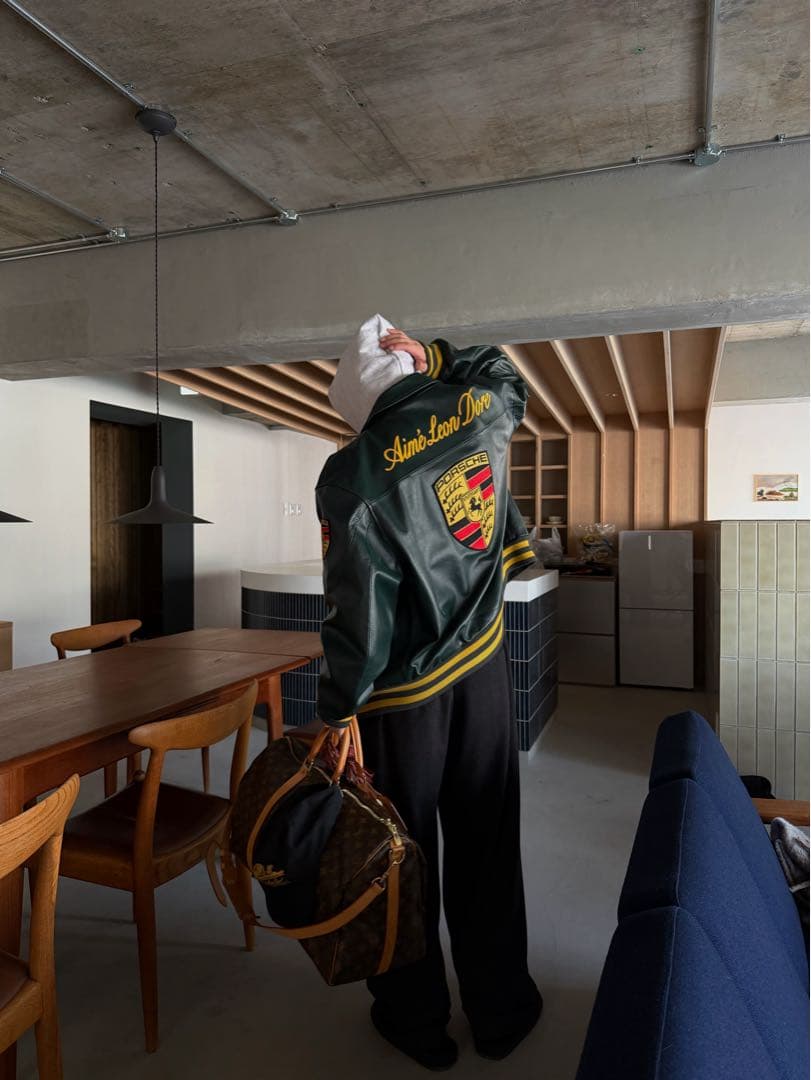aime leon dore × porsche レザージャケット XL