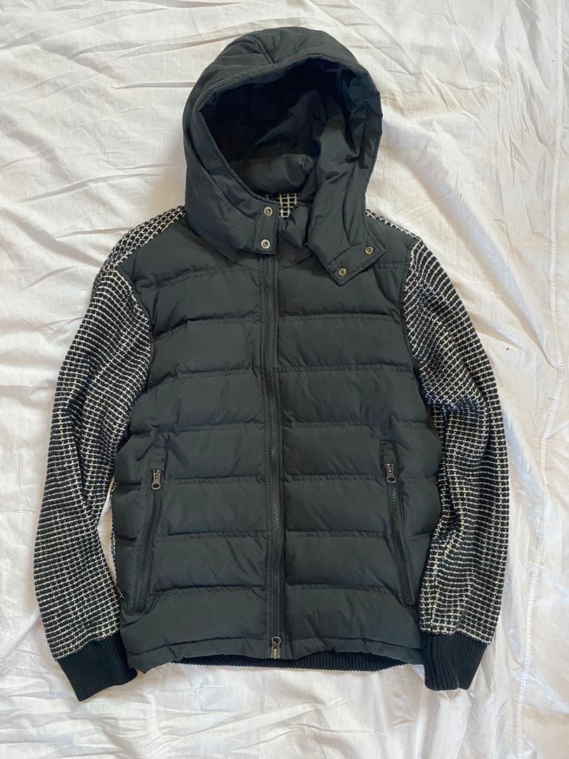 3万ゴルフ テットオム ハイブリッドブルゾン ダウン切り替え ニット ジャケット