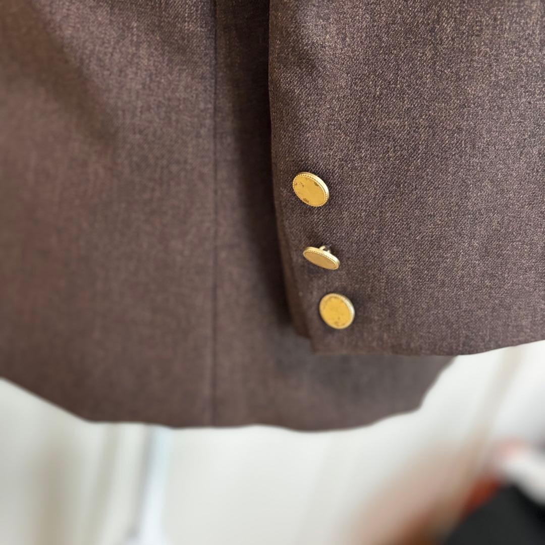 コラージュガリャルダガランテ　ウールライクダブルジャケット　金ボタン　ブラウン