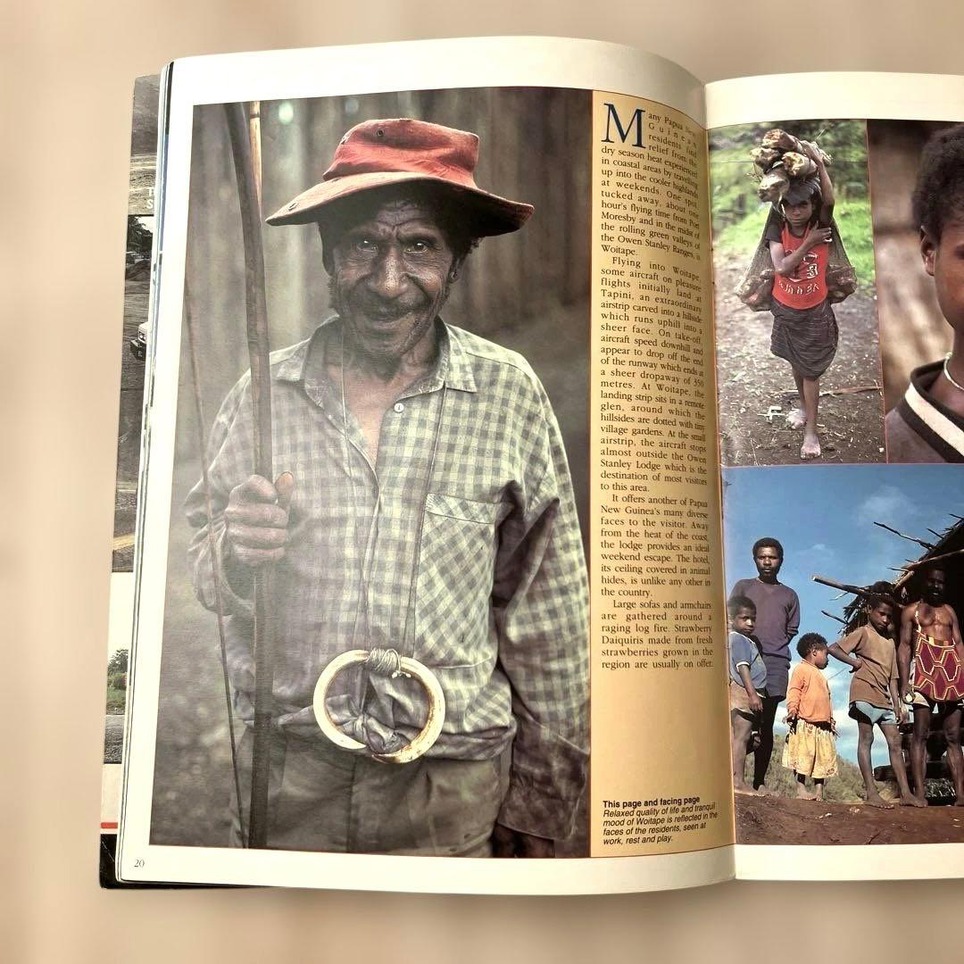 【匿名配送✨洋書】海外エアライン　機内誌　パプア・ニューギニア　レトロ　美術