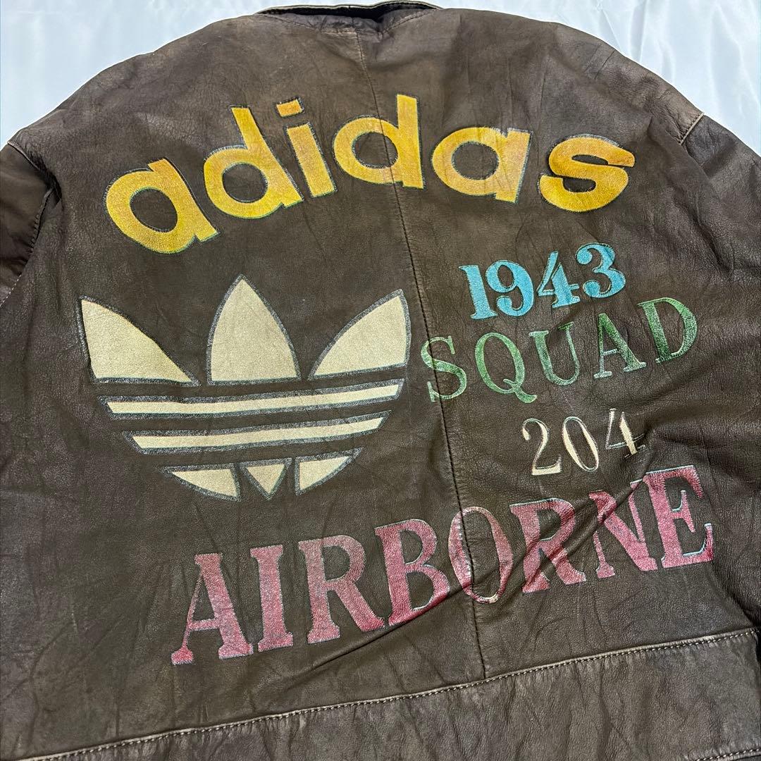 ★*★様 80s Adidas AIRBONE Leather Jacket