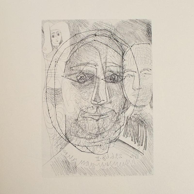 時事通信社　パブロ・ピカソ　限定1000部Dー90番　絵・箱付　M　R9605H