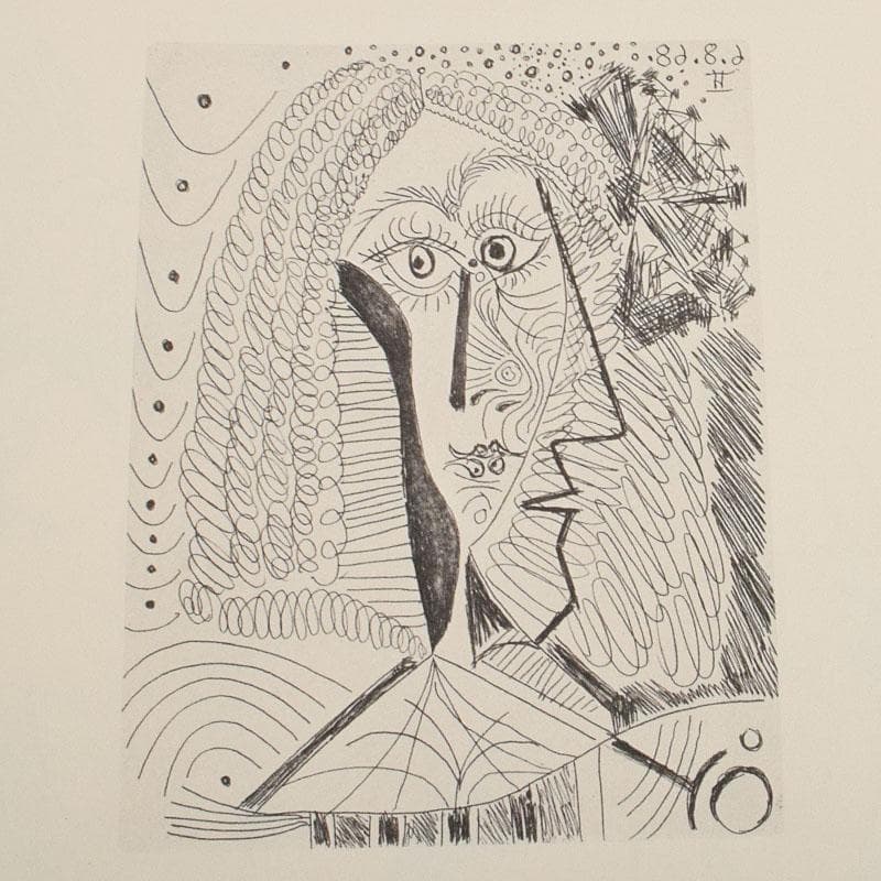 時事通信社　パブロ・ピカソ　限定1000部Dー90番　絵・箱付　M　R9605H