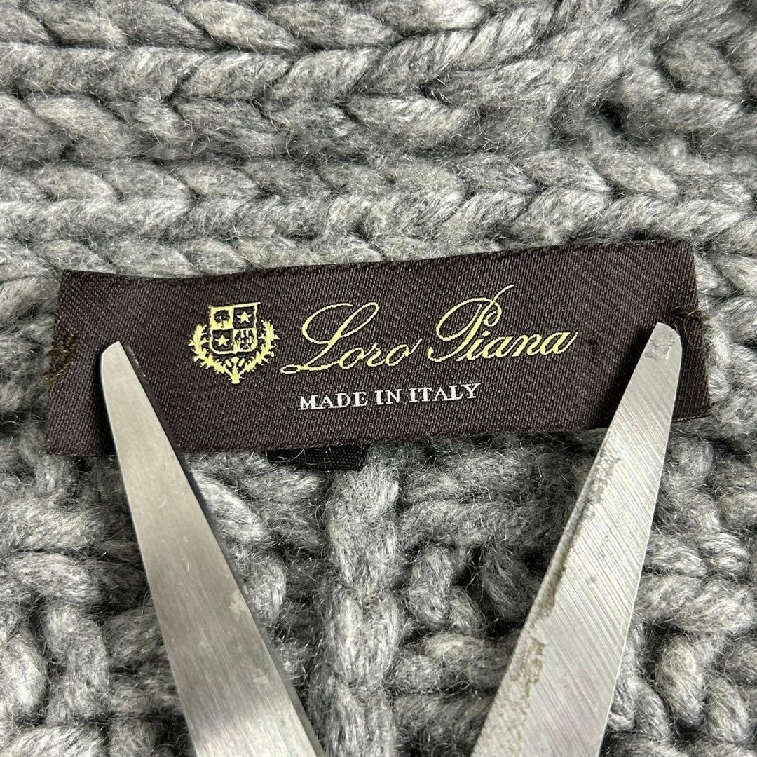 最高級カシミヤ100% ロロピアーナ ショールカラー ニット ポンチョ 近年タグ