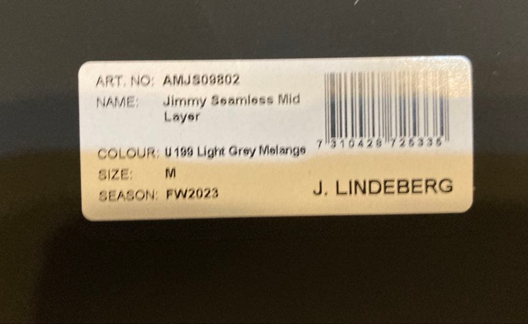 新品未使用　J.Lindeberg グレー ハーフジップシャツ