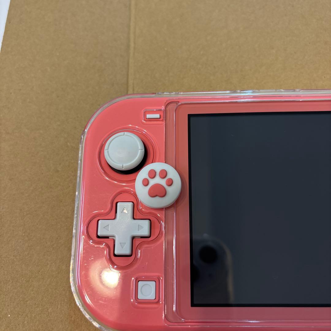 Nintendo Switch Lite ピンク 肉球デザイン　クリアカバー