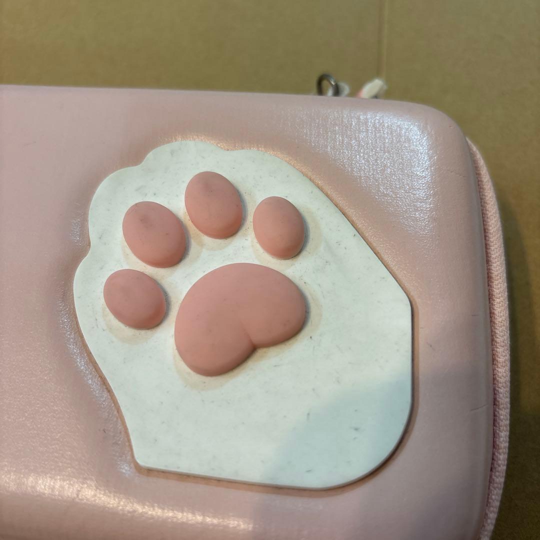 Nintendo Switch Lite ピンク 肉球デザイン　クリアカバー