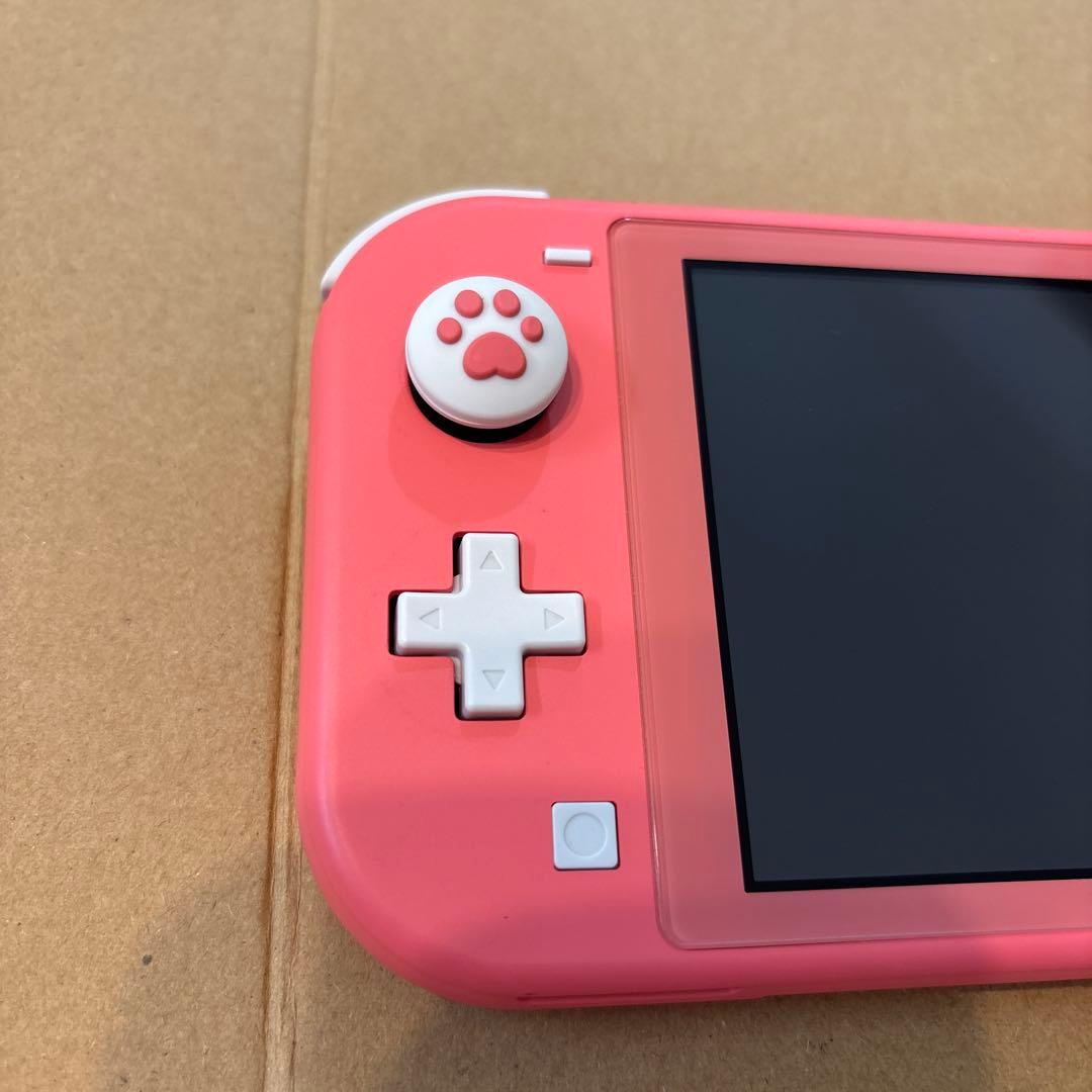 Nintendo Switch Lite ピンク 肉球デザイン　クリアカバー