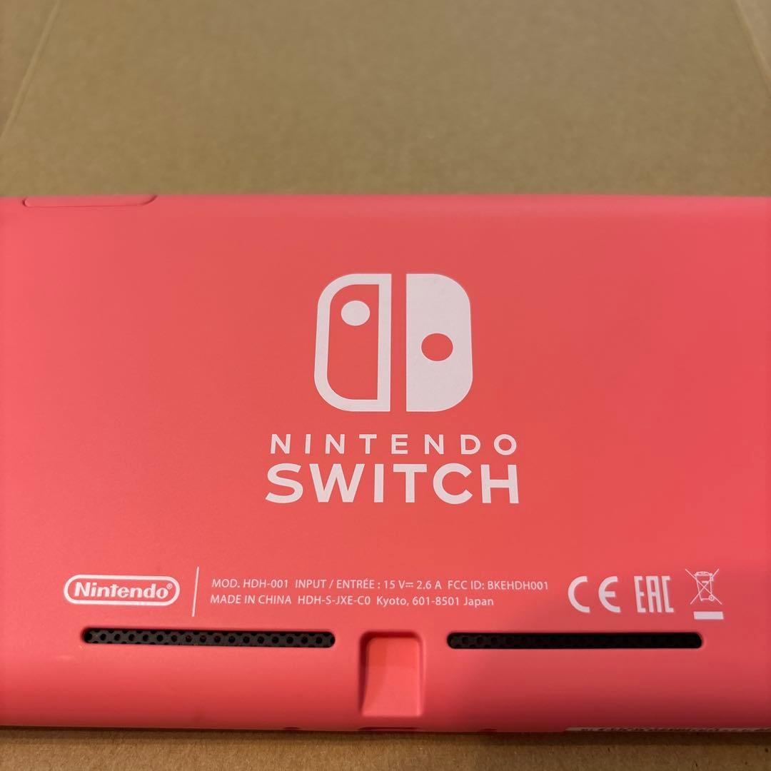 Nintendo Switch Lite ピンク 肉球デザイン　クリアカバー