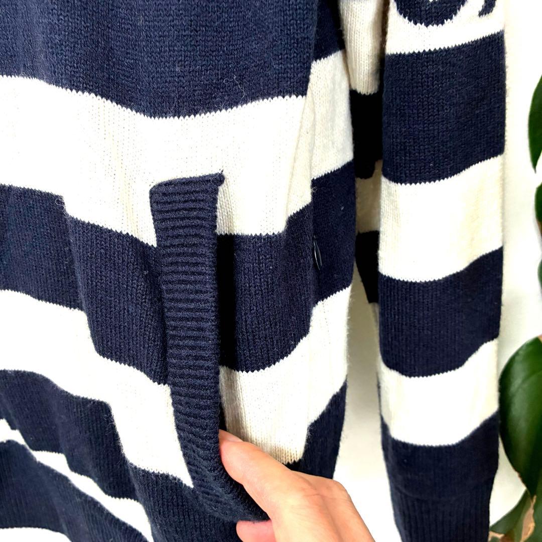 パーリーゲイツ 防風蓄熱 裏地付 ニットプルオーバー ボーダー 4