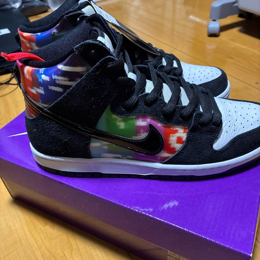 Nike Dunk High ブラック/ホワイト/マルチカラー