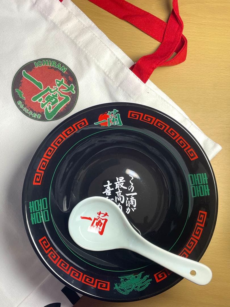 希少品　限定　一蘭どんぶり　 レンゲ　トートバッグセット　新品未使用