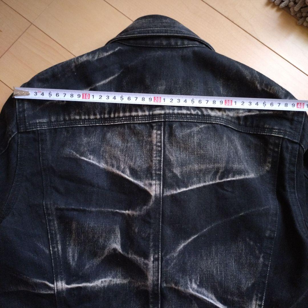 ダメージ加工　BLACK　デニムジャケット