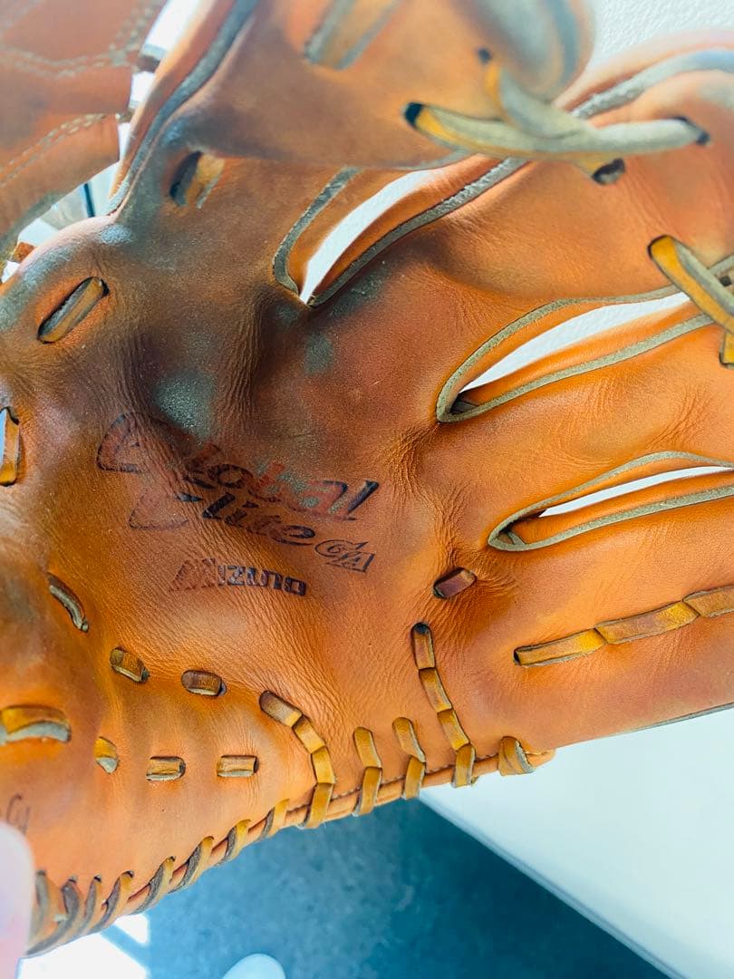 【美品✨】MIZUNO‼️ミズノ　野球　軟式用 オレンジ　グローバルエリート