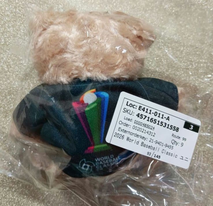 【新品未使用】2026 WBCユニフォームベアキーチェーン（ビジター＆WBC）