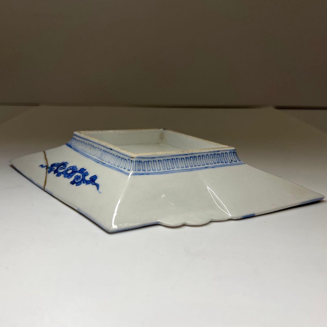 江戸中後期頃　古鍋島菱形皿　幅約22.5㎝　東Y8-0216②大