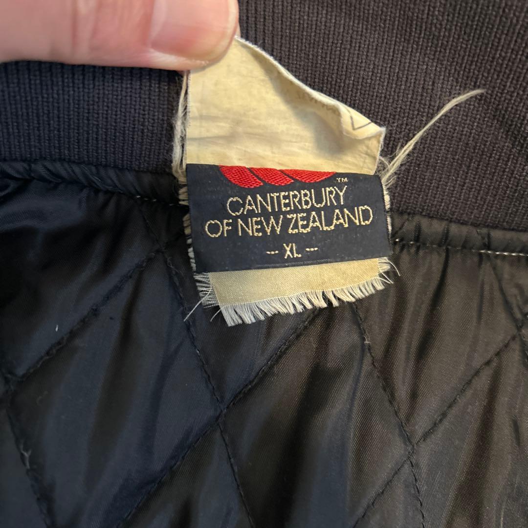 レア ラグビー オールブラックス カンタベリー製 中綿入りジャケット XL