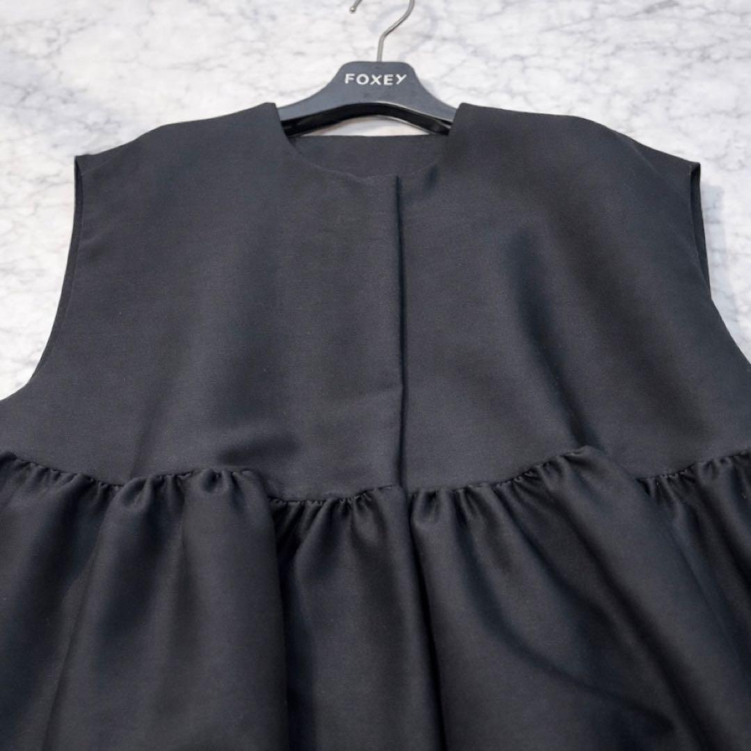 BEARDSLEY ビアズリー ペプラム ギャザージレ ブラック　セレモニー　F