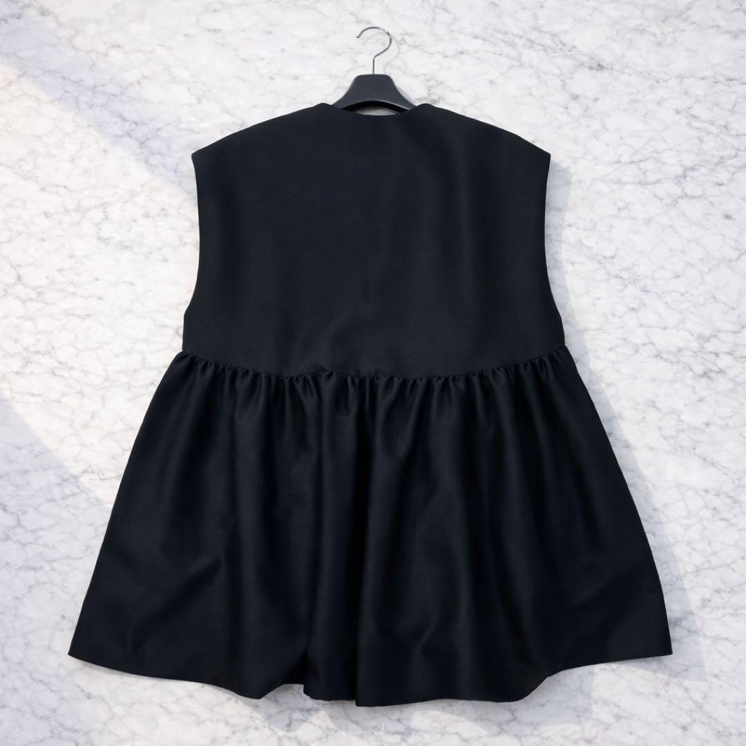 BEARDSLEY ビアズリー ペプラム ギャザージレ ブラック　セレモニー　F