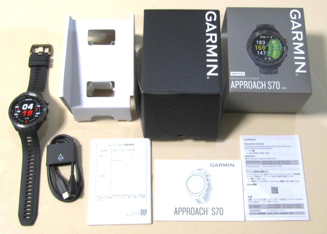 超美品 ガーミン アプローチ S70 47mm ブロンズ エディション