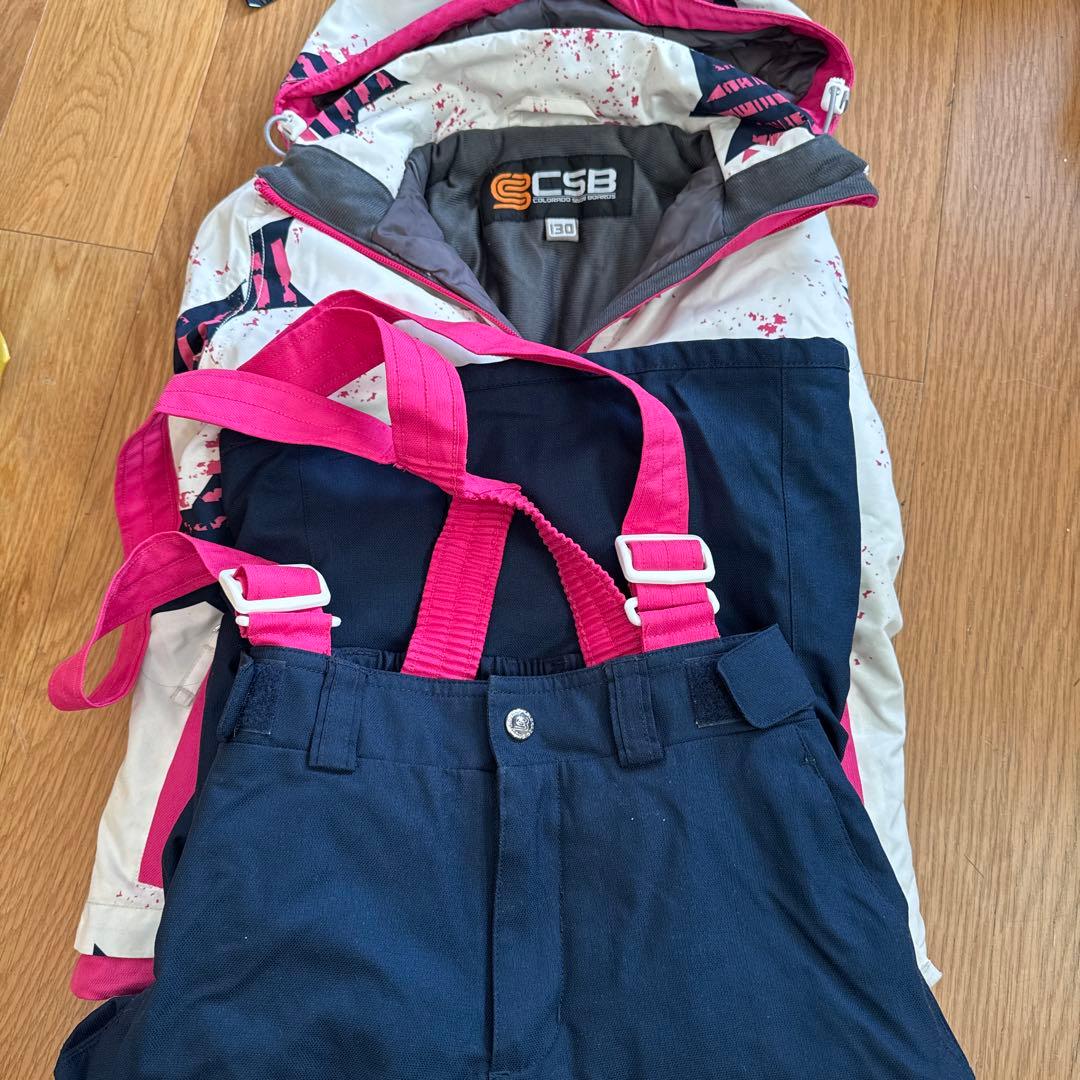 調節可130スキーウェア 星柄CSBほか、IGNIOインナーやスキー靴下2足