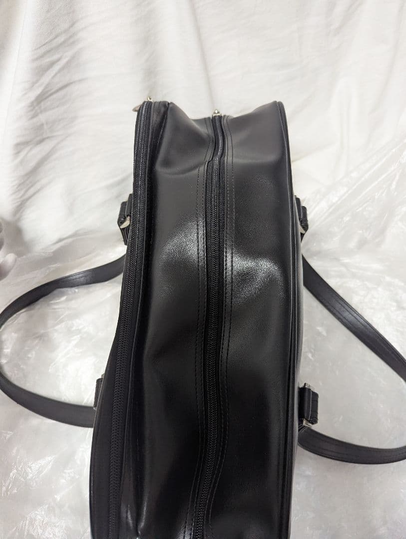 EAST BOY スクールバッグ 合皮 ブラック 女神刺繍 肩掛け可