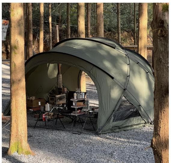 M-⓵ 【訳ありUSED】G-tent-M カーキ ドームテント 4-6人用