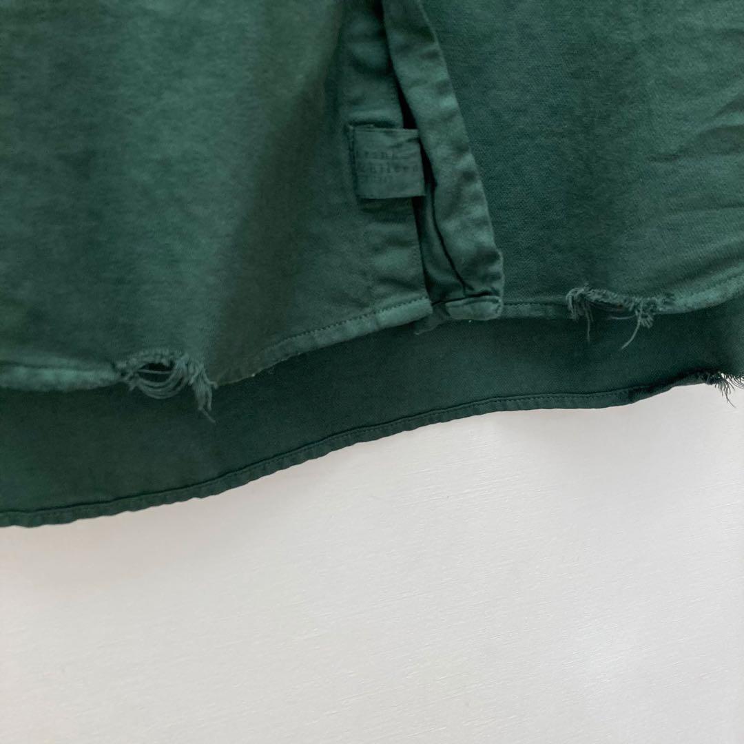 【完売品】フランクアンドアイリーン ストーンウォッシュ ダメージシャツ 緑♡