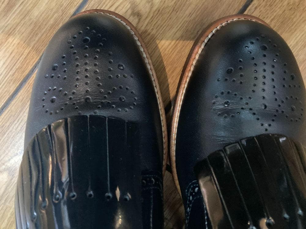 未使用に近いウォルター・ジェヌイン（Walter Genuin）ゴルフシューズ