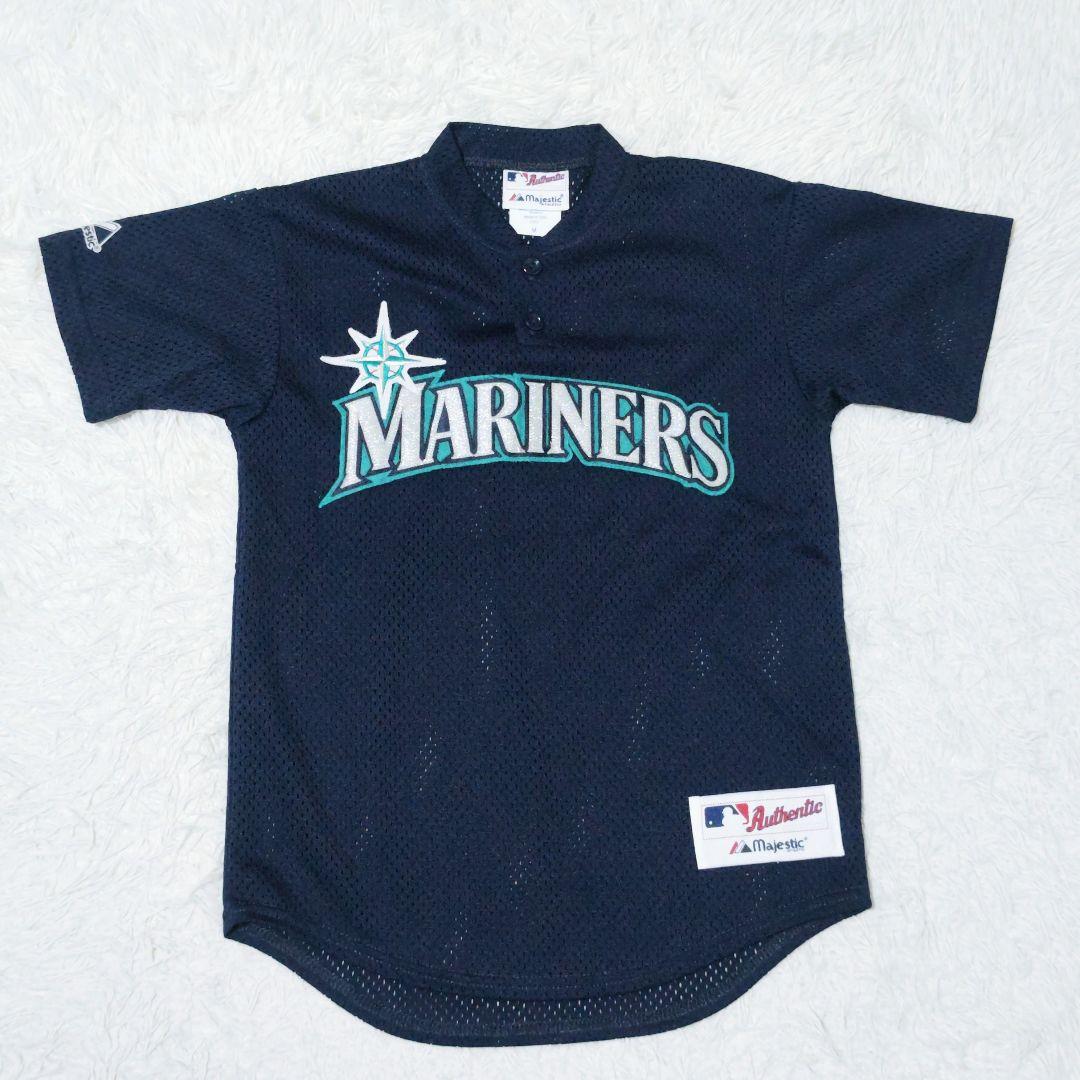 マジェスティック シアトルマリナーズ ユニフォーム 濃紺 USA製 メッシュ