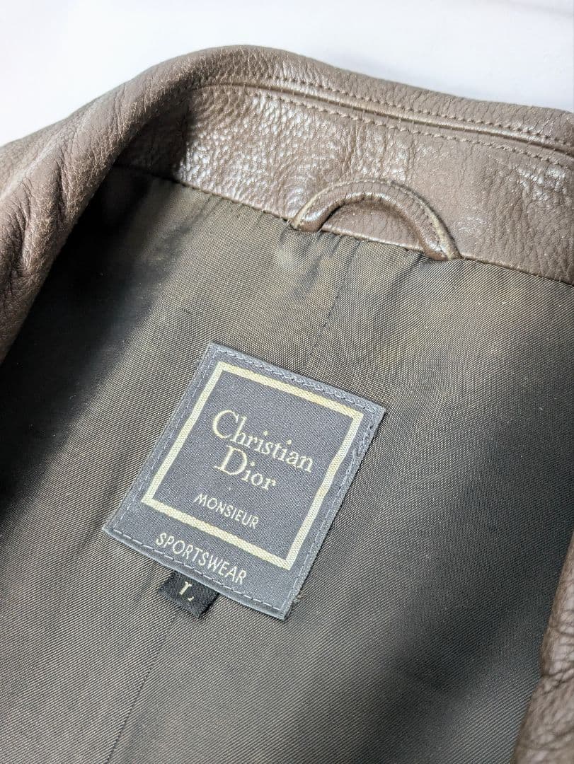 DEADSTOCK 1990s DIOR ビッグポケットレザージャケットコート