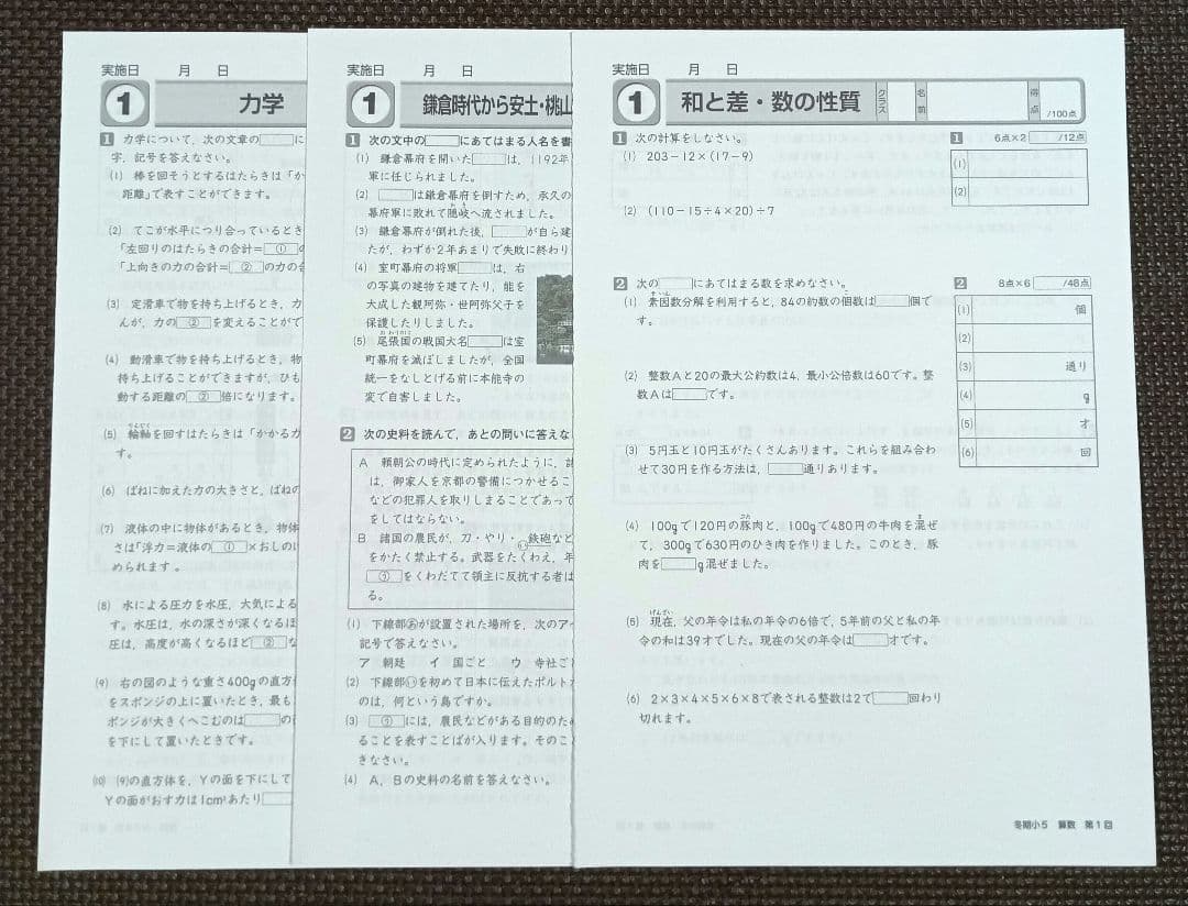 今だけオフ❗️ 小5 冬期講習 早稲田アカデミー 早稲アカ上位校5年生